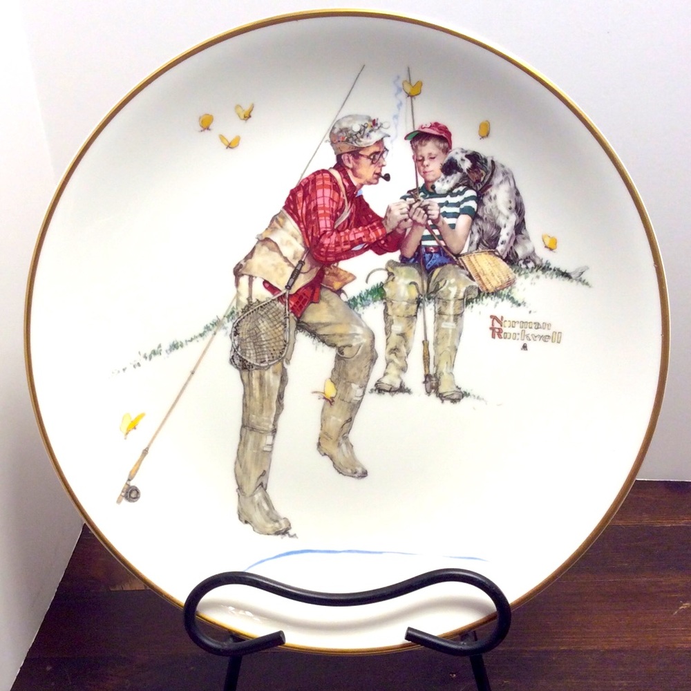 Vintage 1980 Norman Rockwell Gorham large plate
